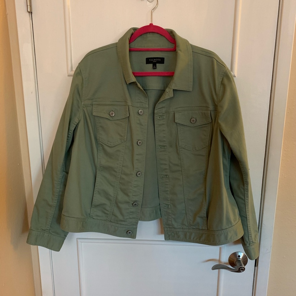 Talbots Green Denim Jacket